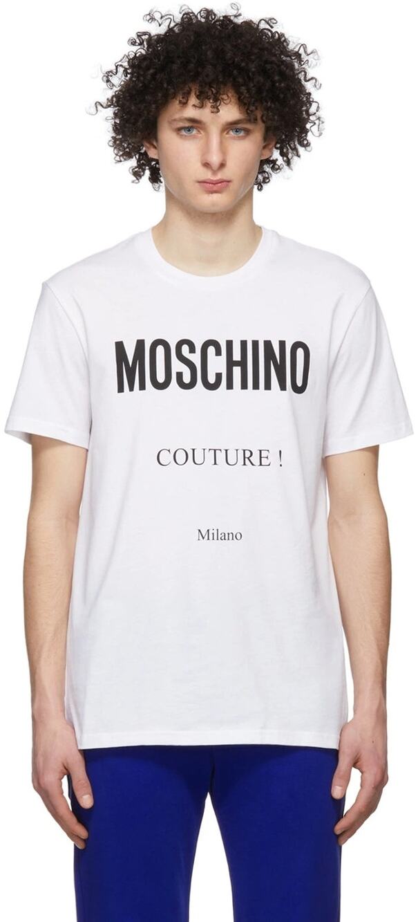 Moschino 'Moschino Couture' Short Sleeve Crewneck Graphic T-Shirt White Men's L